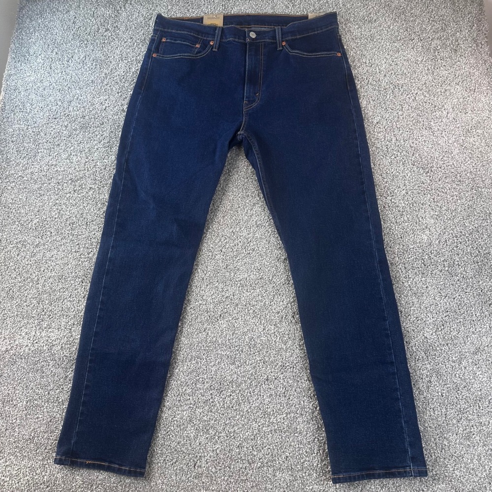 Levis 502 Taper Jeans Men 36x32 Dark Wash Americana Casual Denim Street NWT - Picture 2 of 7